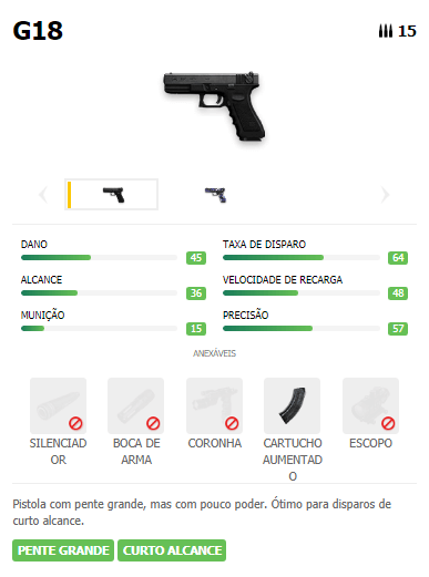 G18 Pistola Free Fire
