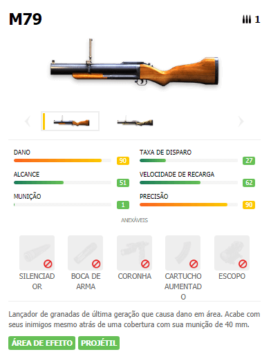 M79 Arma Launcher Free Fire