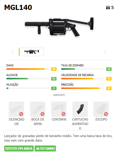MGL140 Arma Launcher Free Fire