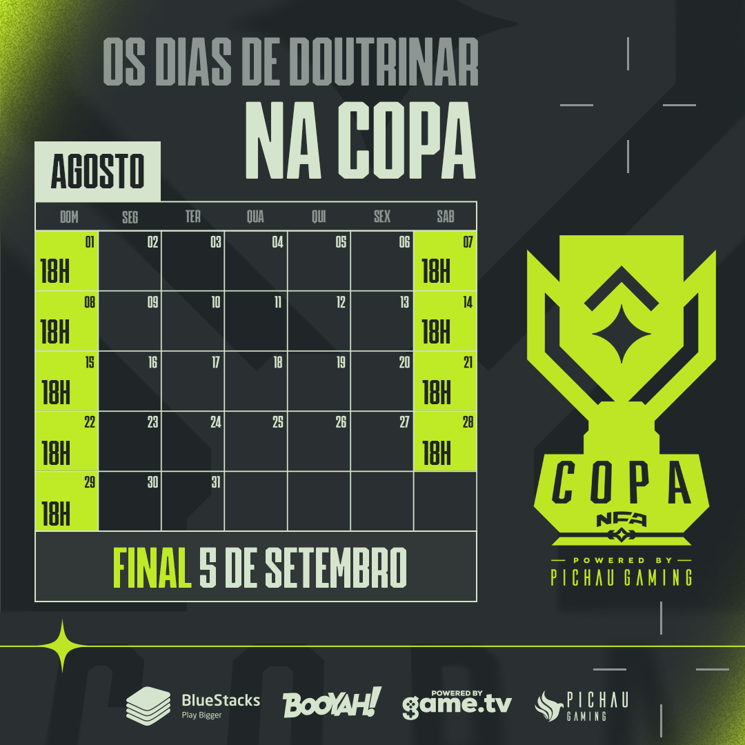 A Copa NFA Está de Volta; Confira o Calendário da Competição 1 Calendário Da Copa NFA S4
