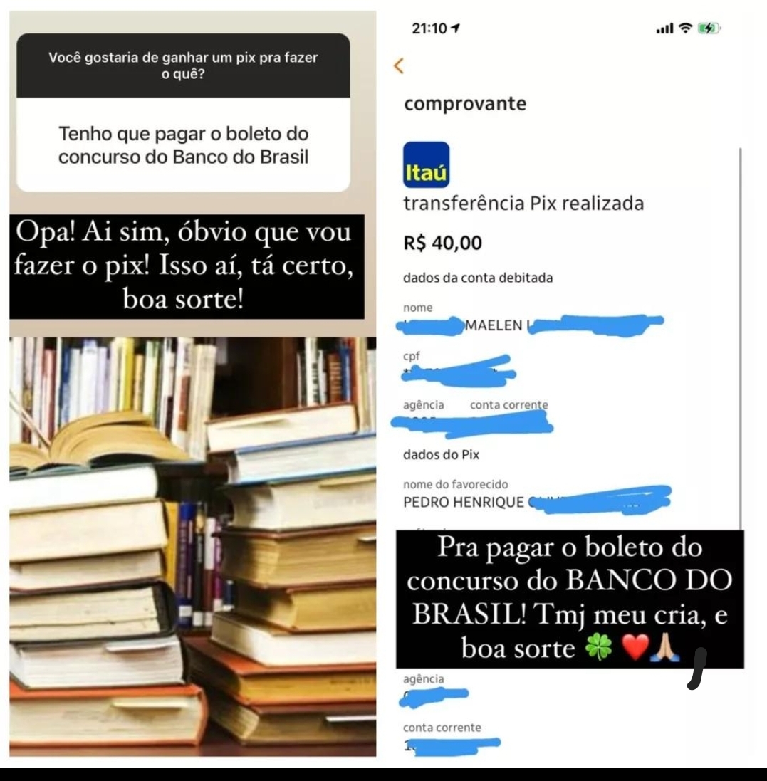 Maellen Realiza PIX Para Fãs 2 Fã Pediu pix a maellen para pagar concurso