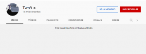 Two9 Tem Seu canal do Youtube Rackeado