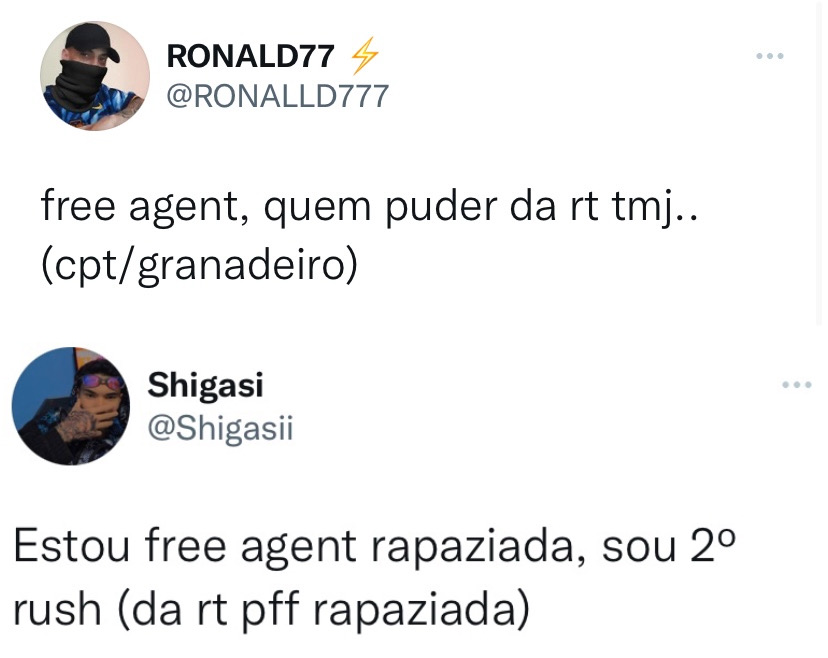 Jogadores da Deuses Anunciam que Estão Free Agent 2 Jogadores da Deuses Anunciam que Estão Free Agent 2