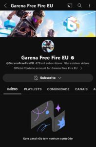 Conta do Free Fire Esports da Europa é desativada e vídeos do YouTube são ocultados