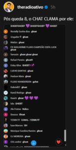 Chat floda mensagens durante transmissão da Copa Luck clamando por Ghost 1