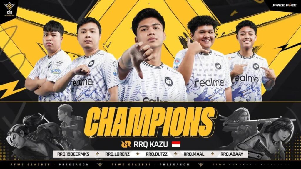 Com direito a nova regra, RRQ é campeã da FFWS SEA Pré-season 2025