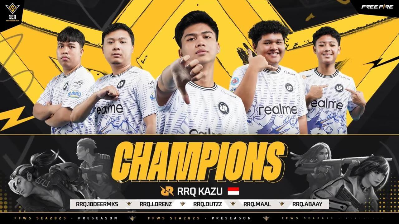 Com direito a nova regra, RRQ é campeã da FFWS SEA Pré-season 2025