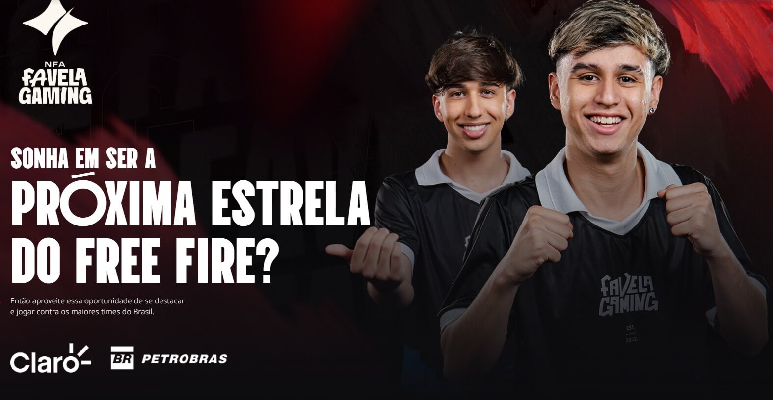 Inscrições para a NFA Favela Gaming já estão abertas para a comunidade