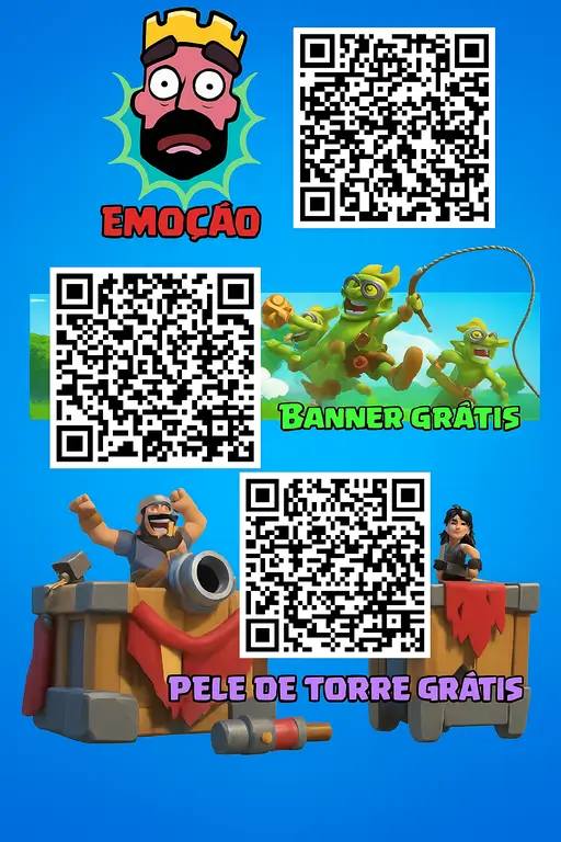 Recompensas GRÁTIS em Clash Royale! Emote, banner e skin de torre liberados via QR Code 2 recompensas-clash-royale-resgate-qrcode