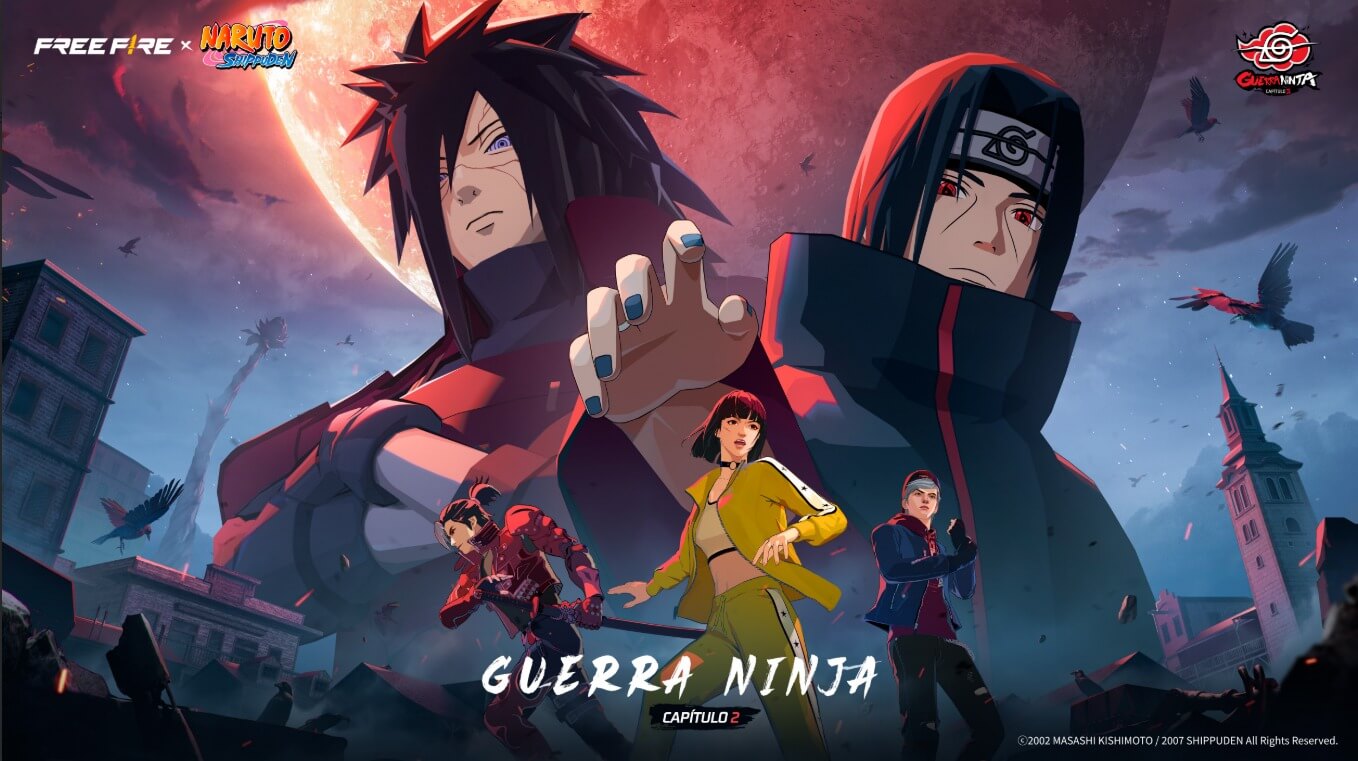 A batalha recomeça em Free Fire x NARUTO SHIPPUDEN Capítulo 2