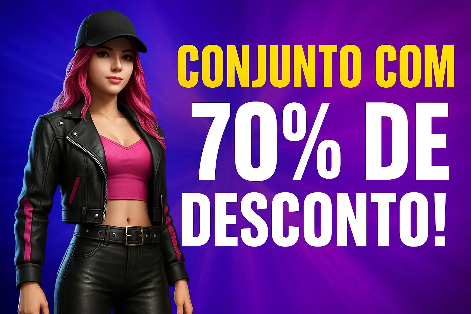 novo conjunto feminino com 70% de desconto