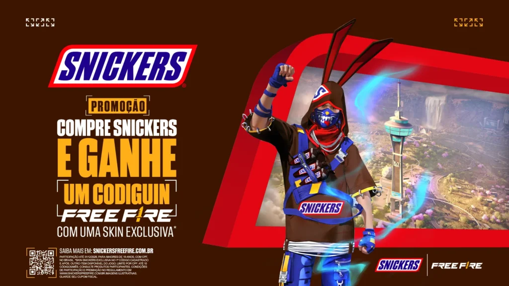 Free Fire e Snickers