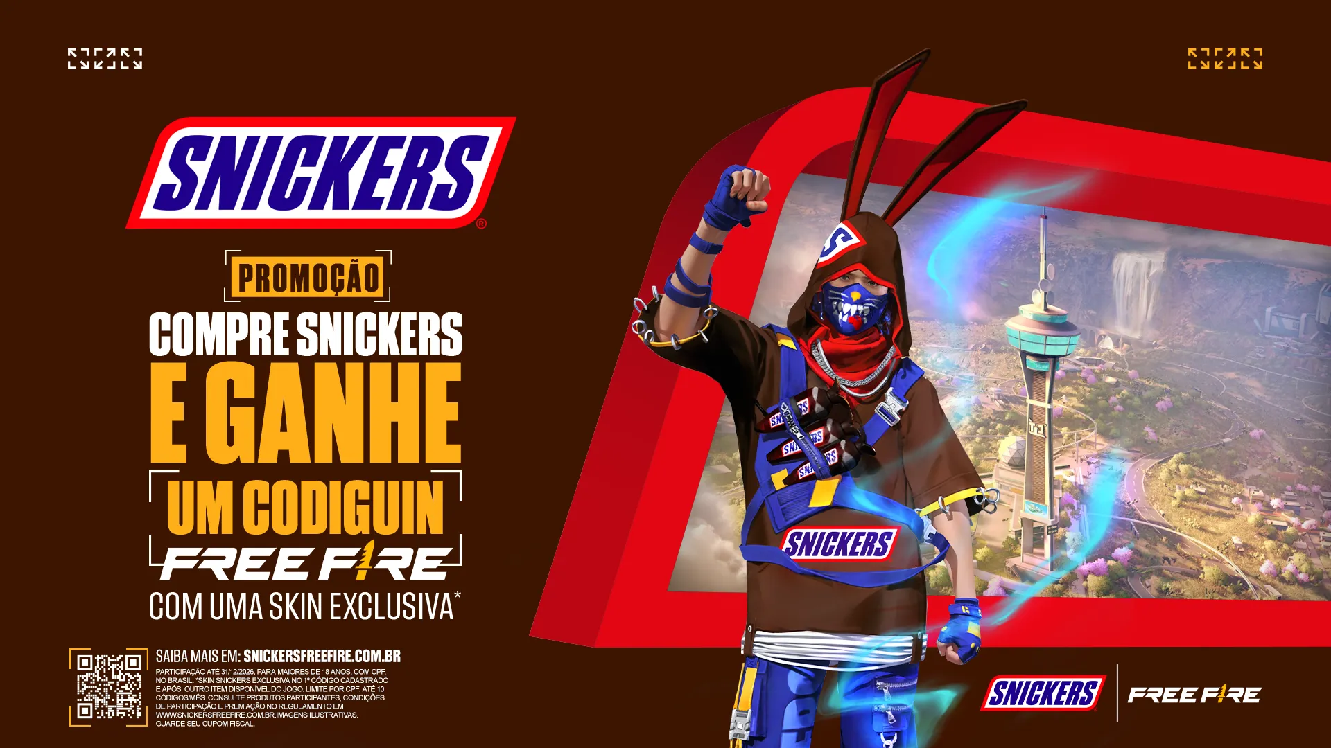 Free Fire e Snickers