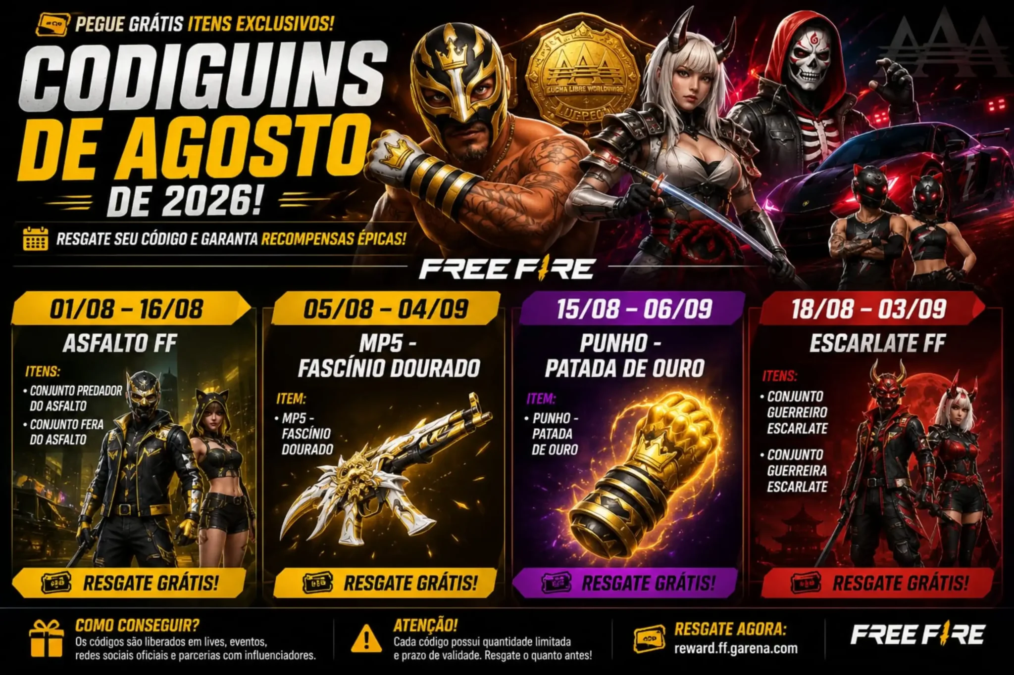 codigos-agosto-free-fire