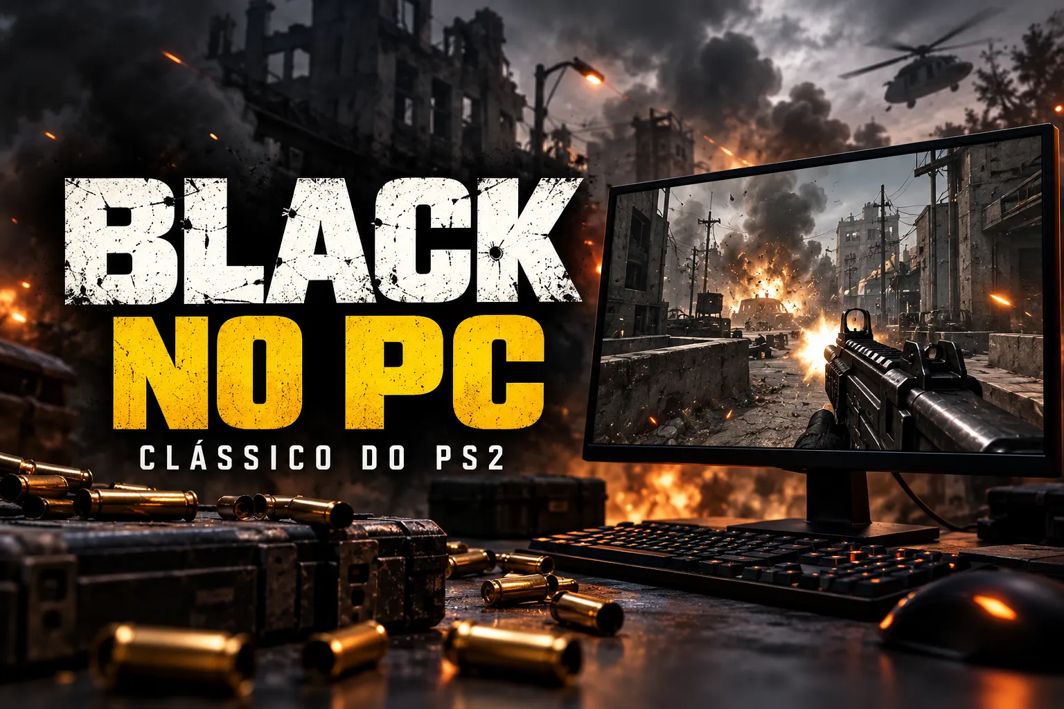 BLACK de PS2 para PC: clássico ganha vida no computador com versão em PT-BR 56 BLACK de PS2 para PC: clássico ganha vida no computador com versão em PT-BR